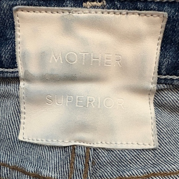 MOTHER The Dazzler Cowboys Don't Cry Medium Blue Distressed Pockets Hem Size 26 - Picture 8 of 13